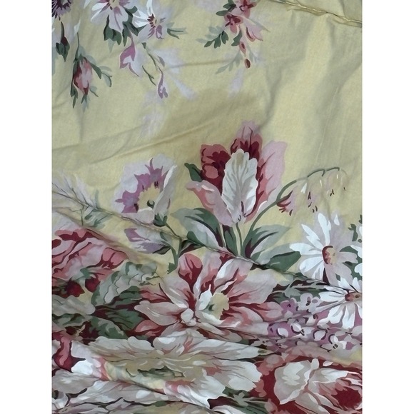 Vtg Ralph Lauren SOPHIE BROOKE Floral Full Queen Comforter Yellow USA Cottage - Picture 9 of 12